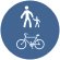 indicator rutier Pista comuna pentru pietoni si biciclisti