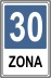 indicator rutier Zona cu viteza recomandata 30km/h