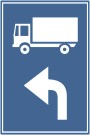 indicator rutier Traseu de urmat pentru anumite categorii de vehicule