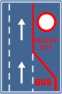 indicator rutier Banda rezervata circulatiei autovehiculelor de transport public de persoane