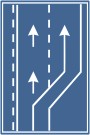 indicator rutier Banda destinata circulatiei vehiculelor lente